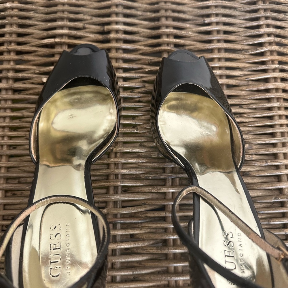 Guess by Marciano Elegant Black and Gold Women's Heels - Picture 7 of 7